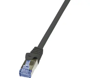 LogiLink patch kabel Cat6a S/FTP černá / Patch kabel / RJ-45 / AWG 26/7 / 7,5 m