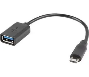 Lanberg AD-OTG-UM-01 černá / Adaptér / USB-A - Micro USB