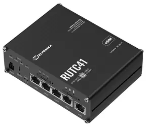 Teltonika RUTC41 / Router industriální / 4G (LTE) / Wi-Fi 6 / Dual SIM & eSIM / 4x LAN / 1x WAN