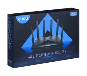 Cudy LT700 / 4G LTE Cat6 router / 4x Gigabit LAN / 2,4 GHz 300 Mbps / 5 GHz 867 Mbps / Dual SIM