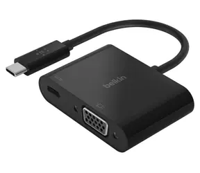 Belkin adaptér USB-C na VGA 60W PD černá / Adaptér / USB-C / VGA / Power Delivery 60W