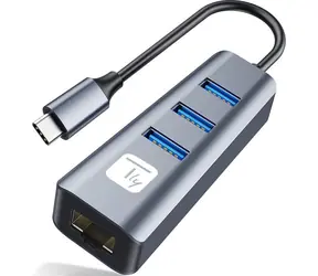 Techly USB-C hub s Gigabit LAN / USB hub / 3x USB / RJ-45 Gigabit Ethernet