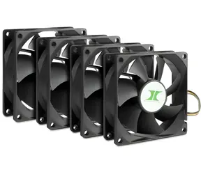 Inter-Tech Fan Set 80x80x25mm / Ventilátor / 12V / 3-pin / 1000-2000 RPM / 27,2 dB(A)