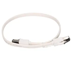 Extralink CAT.8 U/FTP plochý 0,5 m bílá / Patch kabel / RJ-45 / 40GBase-T
