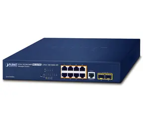 Planet GS-4210-8P2S / Switch / L2 Managed / 8x 1Gb RJ-45 / 2x SFP / PoE 802.3at / 120W / QoS