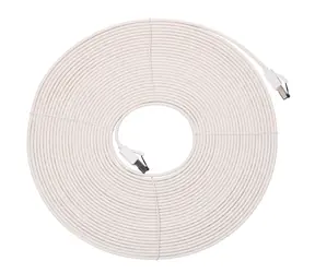 Extralink Cat.8 U/FTP 15 m bílý / Patch kabel / RJ45-RJ45 / 40 Gbit/s / plochý