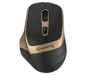 Powerton LIFE FLIXO černo-zlatá / Bezdrátová myš / optická / 1600 DPI / 6 tlačítek / 2,4 GHz