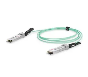 Digitus QSFP28-QSFP28 100G tyrkysová / Optický kabel / 10 m / OM3/OM4 / 100 Gbit/s