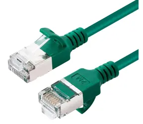 MicroConnect CAT6a U/FTP SLIM zelená / Patch kabel / 2 m / LSZH / RJ-45