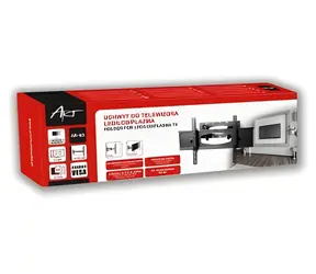 ART AR-65 černá / Nástěnný držák pro monitor / 600x400 mm / 32"-80" / až do 60 kg