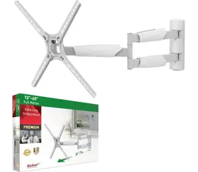 Barkan BM343XLW bílý / Nástěnný držák TV / 13-65" / VESA 400x400 / naklápění a otočení / nosnost 36 kg