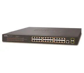 Planet GS-4210-24P2S / Switch / L2 / 24x 1Gb / 2x SFP / 24x PoE 802.3at 300W