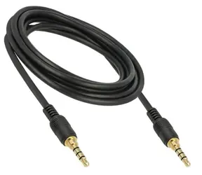DeLock Stereo Jack 3.5 mm 4pin kabel samec-samec černý / Audio kabel / 3 m