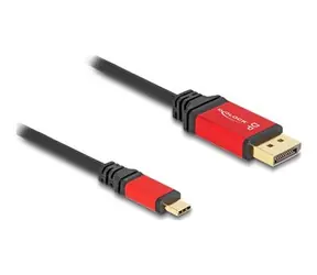 Delock Kabel USB Type-C - DisplayPort černá, červená / Kabel / 2 m / 8K 30 Hz / DP 1.4 / HDR10