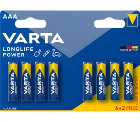 Varta High Energy Baterie AAA / 1.5V / alkalická / 8 ks / v blistru