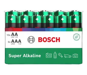 Bosch R610LR036SAF/00 / Alkalická baterie / AA 10 ks + AAA 6 ks / 1,5 V
