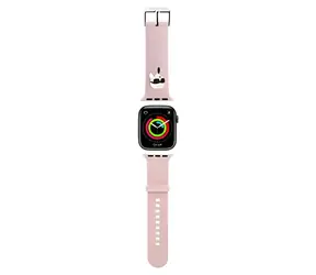 Karl Lagerfeld Karl Head NFT růžová / Řemínek pro Apple Watch 42/44/45/46/49 mm / Silikon