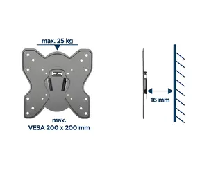Gembird držák TV na stěnu (23"-42") / pevný / VESA max. 200x200 mm / do 25 kg