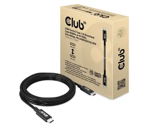 Club3D CAC-1579 černá 3m / Kabel USB-C / USB4 Gen3x2 / 8K60Hz / 40Gbps / PD 240W