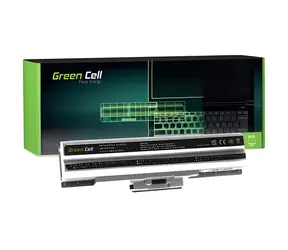 Green Cell pro Sony Vaio VGN-FW PCG-31311M VPCCW VPCF stříbrná / Baterie pro notebook / Li-Ion 11.1V / 4400mAh
