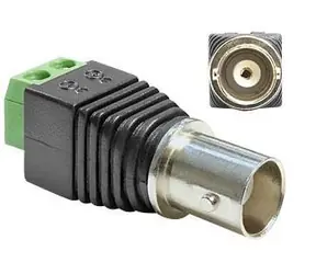 DeLock BNC (F) - Terminal Block 2 Pin / Adaptér / černá, zelená, stříbrná