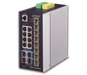 PLANET IGS-6325-8T8S4X / Switch průmyslový / 8x Gigabit RJ-45 / 8x 2.5G SFP / 4x 10G SFP+ / L3 / IP30