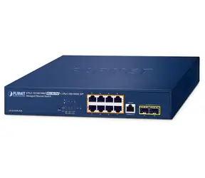 Planet GS-4210-8UP2S / Switch / 8x Gigabit PoE / 2x Gigabit SFP / PoE 802.3bt 180W / L2/L4