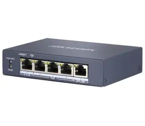 Hikvision DS-3E0505HP-E / Switch / 5x GbE / 4x PoE (1x Hi-PoE) / 60W / dosah 300 m
