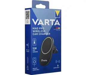 Varta Mag Pro / Bezdrátová autonabíječka / Qi / 15 W / magnetická