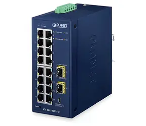 Planet IGS-4215-16T2S-U / Průmyslový switch / 16x Gigabit / 2x SFP / L2 / -40 až 75 °C / IP30