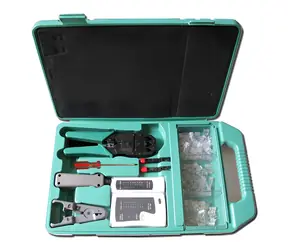 XtendLan Kit LAN / Sada síťového nářadí / krimpovací kleště, narážeč, tester / RJ-45, RJ-12, RJ-11
