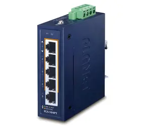 Planet IGS-504PT v3 / Switch průmyslový / 5x 1Gb / 4x PoE 802.3at 120W / -40 až +75°C / IP30