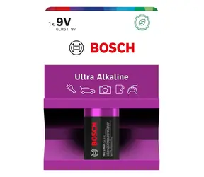 Bosch 6LR61UA1B/00 Ultra Alkaline 9V / Baterie / Alkalická / 6LR61 / 1 ks
