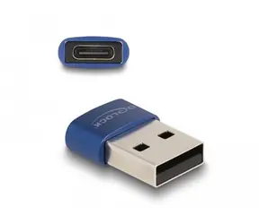 DeLock USB-A (M) - USB-C (F) modrá / Adaptér / USB 2.0 / 480 Mbit/s