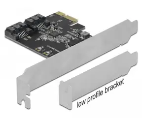 Delock PCI Express karta 2x SATA / Řadič / PCIe x1 / SATA III 6 Gb/s / JMB582