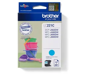 Brother LC-221C azurová / Inkoustová cartridge / 260 stran / MFC-J880DW