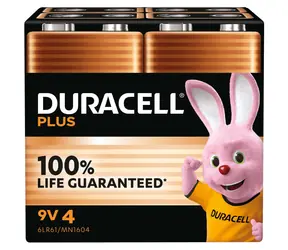 Duracell Plus 9V / Baterie / Alkalická / 6LR61 / 2 ks