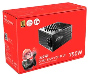 ADATA XPG CORE REACTOR II VE černá / Zdroj / 750 W / ATX 3.1 / 80 PLUS Gold / plně modulární / 12VHPWR konektor