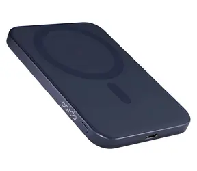 Epico UltraPack EM51 Alu Mag+ tmavě modrá / Bezdrátová powerbanka / 5000 mAh / Qi2 / USB-C / 20W