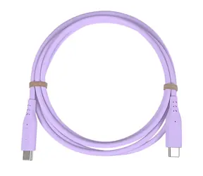 PremiumCord silikonový USB-C - USB-C fialová / Kabel / 60W / PD / 480 Mbps / 1,5 m
