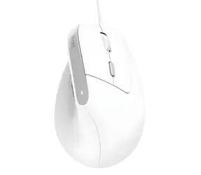 Trust Bayo II bílá / Vertikální myš / optická / 2400 DPI / 6 tlačítek / USB-A