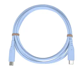 PremiumCord silikonový USB-C - USB-C modrá / Kabel / 60W / PD / 480 Mbps / 1,5 m