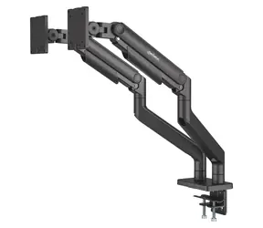 Manhattan Stolní držák pro 2 monitory černá / Držák monitoru / 17-45" / VESA 75x75-100x100 mm / Nosnost 20 kg/rameno