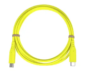 PremiumCord silikonový USB-C - USB-C žlutá / Kabel / 60W / PD / 480 Mbps / 1,5 m