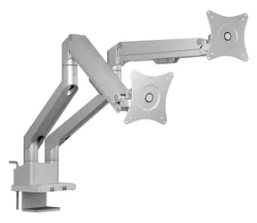 ICY BOX IB-MS524-T šedá / Stolní držák pro 2 monitory / až 32" / VESA 75x75-100x100 / nosnost 2x 9 kg