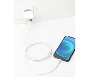 ER POWER USB-C - USB-C 100W bílá / Datový kabel / 5A / 2 m