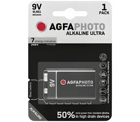 AgfaPhoto Ultra 6LR61 / Alkalická baterie / 9V / 1 ks