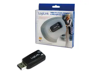 LogiLink USB zvuková karta 5.1 / Zvuková karta / Virtual 3D Sound / Plug & Play / mikrofonní vstup