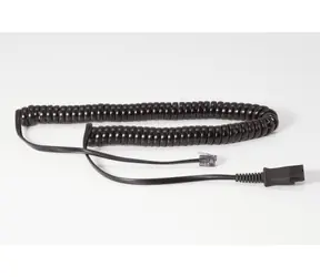 Auerswald spirálový telefonní kabel RJ9 pro COMfortel / Kabel / Quick Disconnect / černá