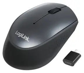 LogiLink bezdrátová optická myš černá / Myš / 2,4 GHz / USB-C přijímač / 3 tlačítka